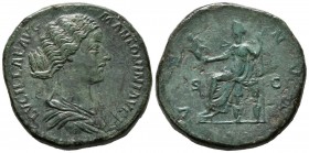LUCILLA. Sestercio. (Ae. 23,32g/30mm). 164-169 d.C. Roma. (RIC 1776; Cohen 83). EBC. Bonita pátina verde. Rara así.