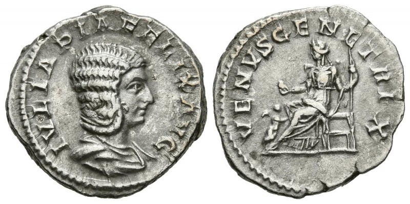 JULIA DOMNA. Denario. (Ar. 3,38g/18mm). 215-217 d.C. Roma. (RIC 389b; Cohen 205)...