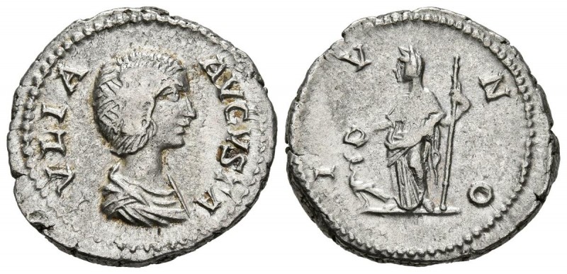 JULIA DOMNA. Denario. (Ar. 3,71g/20mm). 209 d.C. Roma. (RIC 559; Cohen 82). MBC+...