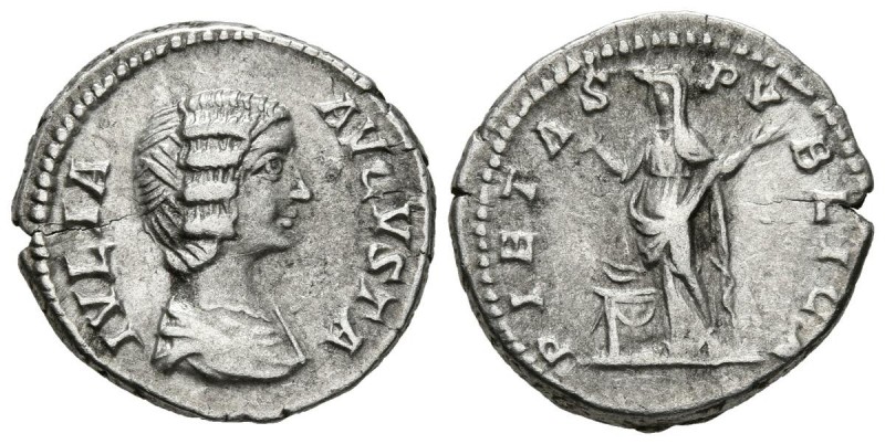 JULIA DOMNA. Denario. (Ar. 3,27g/17mm). 203 d.C. Roma. (RIC 574). MBC.