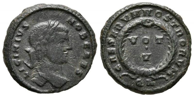 LICINIO II. Follis. (Ae. 3,31g/19mm). 321 d.C. Arles. (RIC 231). MBC+.