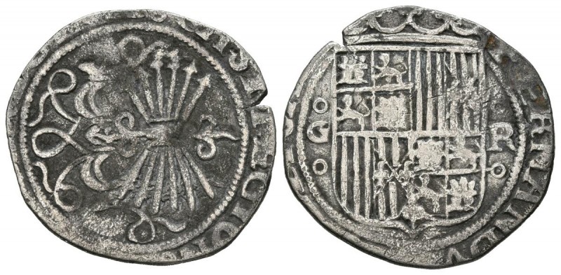 REYES CATOLICOS (1474-1504). 1 Real. (Ar. 3,05g/24mm). S/D. Granada. (Cal-371). ...