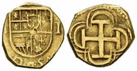 FELIPE III (1798-1621). 1 Escudo (Au. 3,38/16mm). S/D (probablemente comprendida entre 1599-1612). Posiblemente ceca de Sevilla. (¿Cal-1017?). Podría ...