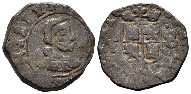 FELIPE IV (1621-1665). 8 Maravedís (Ae. 2.55g/17.8mm). 1661. Trujillo F. (Cal-20...