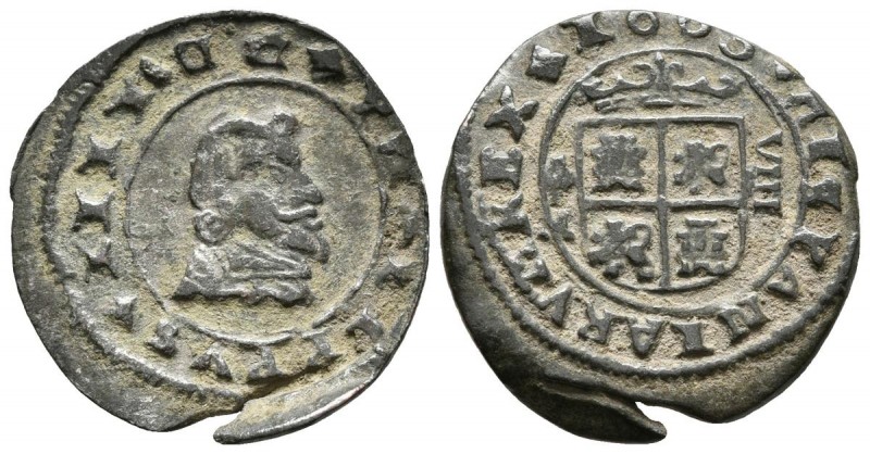 FELIPE IV (1621-1665), 8 Maravedís (Ae. 2.36g/21.3mm).1663. Granada. (Cal-1364; ...