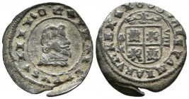 FELIPE IV (1621-1665), 8 Maravedís (Ae. 2.36g/21.3mm).1663. Granada. (Cal-1364; J.S. M-246). Letra D invertida y ensayador N montado sobre gráfila. MB...