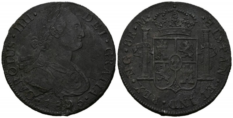 CARLOS IV (1788-1808). 8 Reales (Ar. 26.14g).1805. Guatemala. (Cal-637). Oxidaci...