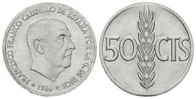 ESTADO ESPAÑOL. 50 Céntimos. 1966 (19-70). (Al. 1g/20mm). (Cal-2019-34). Prueba. SC.