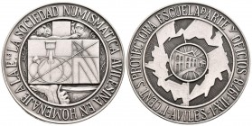 MEDALLA DE LA SOCIEDAD NUMISMATICA AVILESINA. 1978. Medalla conmemorativa de la Sociedad Numismática Avilesina. (Ar. 40,85g/40mm). PROOF.