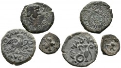 HISPANIA ANTIGUA. Lote compuesto por 3 monedas de bronce acuñadas en Cartagonova. Ae. MBC-/MBC. A EXAMINAR.