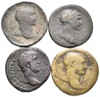 IMPERIO ROMANO. Lote compuesto por 4 Sestercios de Trajano y Adriano, todos con reversos diferentes (uno de ellos como Proto-Contorniato). Ae. A EXAMI...