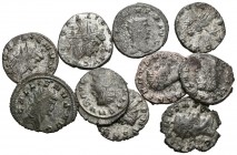 IMPERIO ROMANO. Lote compuesto por 10 Antoninianos de Galieno, varios con restos de plateado original. Calidades diversas. A EXAMINAR.
