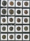 IMPERIO ROMANO. Colección avanzada compuesta por 56 monedas de bronce, incluyendo: Faustina I y II, 7 Sestercios y 5 Ases; Alejandro Severo, 15 Sester...
