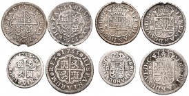 MONARQUIA ESPAÑOLA. Conjunto de 4 monedas de Fernando VI de la ceca de Madrid. Diferentes valores y estados de conservación. A EXAMINAR.