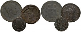 MONARQUIA ESPAÑOLA y CENTENARIO DE LA PESETA. Lote compuesto por 3 monedas de diferentes reyes. Calidades diversas. A EXAMINAR.
