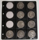 CENTENARIO DE LA PESETA. Lote compuesto por 40 monedas de plata de 5 Pesetas de los reinados de Amadeo I de Saboya, Alfonso XII y Alfonso XIII. Incluy...