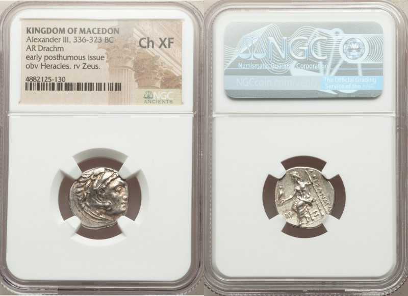 MACEDONIAN KINGDOM. Alexander III the Great (336-323 BC). AR drachm (19mm, 11h)....