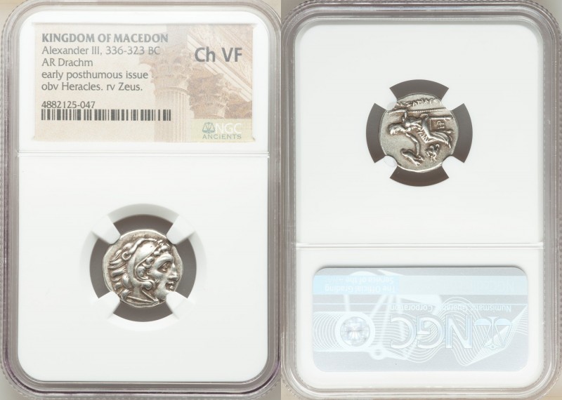 MACEDONIAN KINGDOM. Alexander III the Great (336-323 BC). AR drachm (17mm, 3h). ...