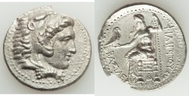 MACEDONIAN KINGDOM. Philip III Arrhidaeus (323-317 BC). AR tetradrachm (29mm, 16.22 gm, 4h). Choice AU, crystalized, edge chip. Myriandrus, ca. 323-31...