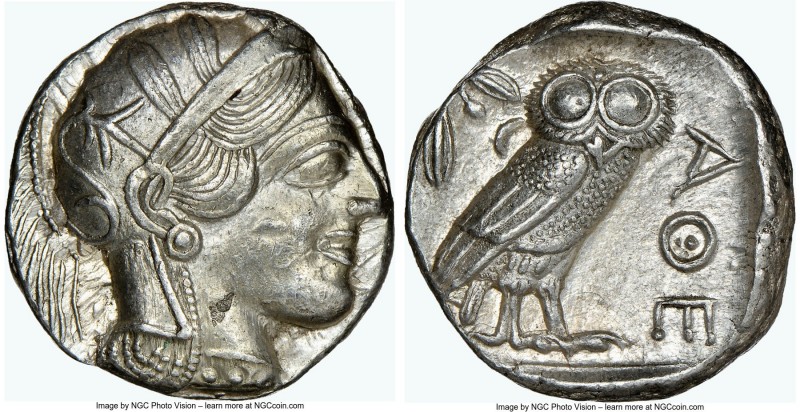 ATTICA. Athens. Ca. 440-404 BC. AR tetradrachm (23mm, 17.21 gm, 7h). NGC Choice ...