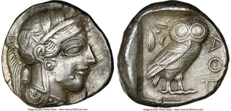 ATTICA. Athens. Ca. 440-404 BC. AR tetradrachm (24mm, 17.19 gm, 2h). NGC XF 4/5 ...