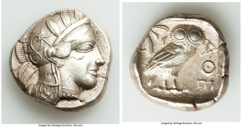 ATTICA. Athens. Ca. 440-404 BC. AR tetradrachm (24mm, 17.14 gm, 11h). Choice XF....