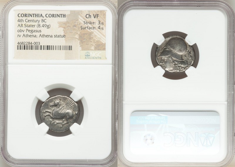 CORINTHIA. Corinth. Ca. 375-300 BC. AR stater (20mm, 8.49 gm, 6h). NGC Choice VF...