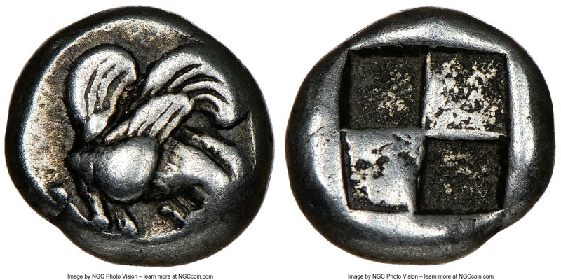 MYSIA. Lampsacus. Ca. 500-450 BC. EL sixth-stater or hecte (10mm). NGC Choice Fi...