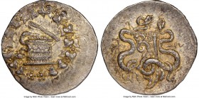 MYSIA. Pergamum. Ca. 180/167-133 BC. AR cistophorus (28mm, 12.74 gm, 12h). NGC Choice AU 4/5 - 4/5. Ca. 160-150 BC. Serpent emerging from cista mystic...