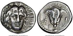 CARIAN ISLANDS. Rhodes. Ca. 275-250 BC. AR didrachm (20mm, 1h). NGC Choice VF. Agesidamus, magistrate, ca. 250-229 BC. Radiate head of Helios, facing ...