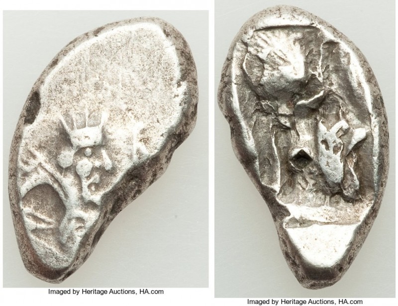 ACHAEMENID PERSIA. Xerxes II-Artaxerxes II (ca. 420-375 BC). AR siglos (22mm, 5....