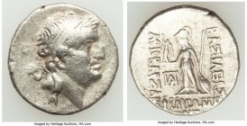 CAPPADOCIAN KINGDOM. Ariobarzanes I Philoromaeus (96-63 BC). AR drachm (17mm, 3.87 gm, 12h). About VF. Eusebeia under Mount Argaeus, dated Year 13 (83...