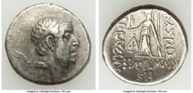 CAPPADOCIAN KINGDOM. Ariobarzanes I Philoromaeus (96-63 BC). AR drachm (17mm, 3.84 gm, 12h). Choice XF. Eusebeia under Mount Argaeus, dated Year 28 (6...