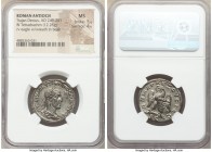SYRIA. Antioch. Trajan Decius (AD 249-251). BI tetradrachm (26mm, 12.26 gm, 1h). NGC MS 5/5 - 4/5. 3rd issue, 4th officina, AD 250-251. AYT K Γ MЄ KY ...