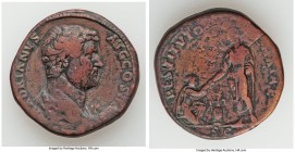 Hadrian (AD 117-138). AE sestertius (32mm, 9.04 gm, 6h). Fine. Rome, AD 134-138. HADRIANVS-AVG COS III P P, bare headed, draped bust of Hadrian right,...