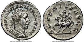 Philip I (AD 244-249). AR antoninianus (22mm, 4.25 gm, 6h). NGC MS 4/5 - 3/5. Rome, AD 244-247. IMP M IVL PHILIPPVS AVG, radiate, draped and cuirassed...