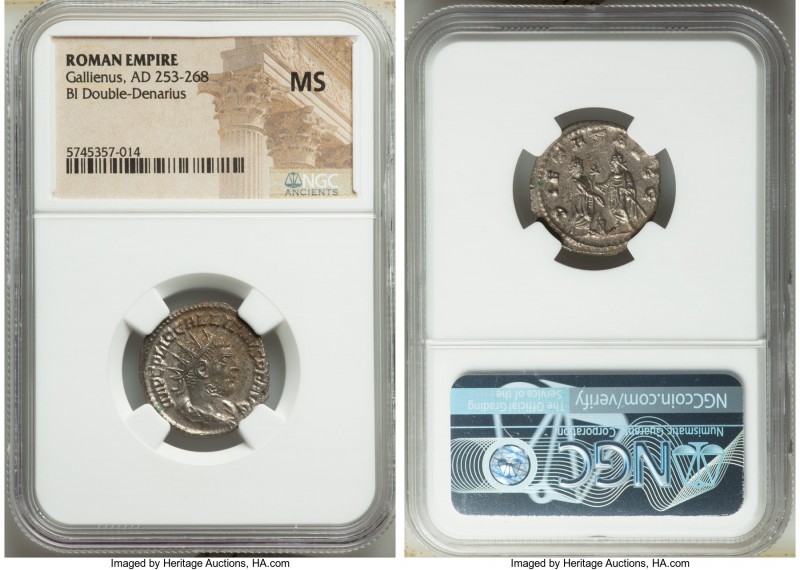 Gallienus, joint reign (AD 253-268). BI antoninianus (21mm, 6h). NGC MS. Asia, A...