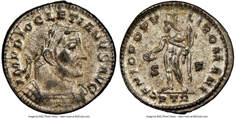 Diocletian (AD 284-305). BI follis or nummus (27mm, 9.48 gm, 6h). NGC MS 4/5 - 5...