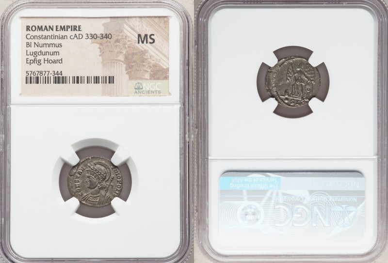 Constantinople Commemorative (ca. AD 330-340). AE3 or BI nummus (17mm, 12h). NGC...