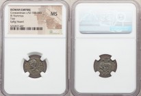 Constantinople Commemorative (ca. AD 330-340). AE3 or BI nummus (18mm, 12h). NGC MS. Trier, 2nd officina, AD 330-331, struck under Constantine I to co...