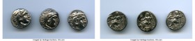 ANCIENT LOTS. Greek. Macedonian Kingdom. Ca. 336-317 BC. Lot of three (3) AR drachms. About VF-VF. Includes: (3) Alexander III the Great (336-323 BC),...