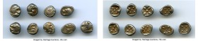 ANCIENT LOTS. Greek. Ionia. Miletus. Ca. late 6th-5th centuries BC. Lot of nine (9) AR 1/12th staters or obols. VG-VF. Milesian standard. Forepart of ...