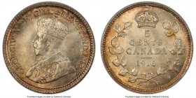 George V 5 Cents 1916 MS65 PCGS, Ottawa mint, KM22. Red-gold peripheral toning with lighter centers. Ex. Cook Collection

HID09801242017

© 2020 H...