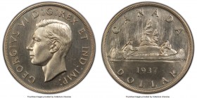 George VI Specimen Dollar 1937 SP64 PCGS, Royal Canadian mint, KM37. Bordering on gem preservation and demonstrating an exacting strike throughout.
...