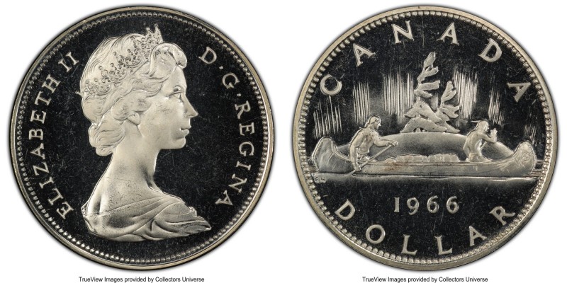 Elizabeth II Proof "Large Beads" Dollar 1966 PR66 Deep Cameo PCGS, Royal Canadia...