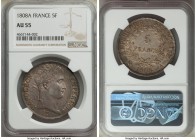 Napoleon 5 Francs 1808-A AU55 NGC, Paris mint, KM686.1. Hints of violet and cobalt hide within the surfaces of this deeply toned example.

HID098012...