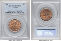 Republic 5 Centimes 1906 MS64 Red PCGS, Paris mint, KM842.

HID09801242017

© 2020 Heritage Auctions | All Rights Reserved
