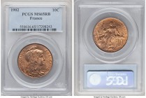 Republic 10 Centimes 1902 MS65 Red and Brown PCGS, Paris mint, KM843.

HID09801242017

© 2020 Heritage Auctions | All Rights Reserved