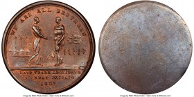 Macaulay & Babington bronze "Abolition of Slave Trade" Obverse Die Trial Medal 1807 MS64 Brown NGC, Eimer-984b, FT-Unl. 25.8gm. Struck ca. 1830-50. Ce...