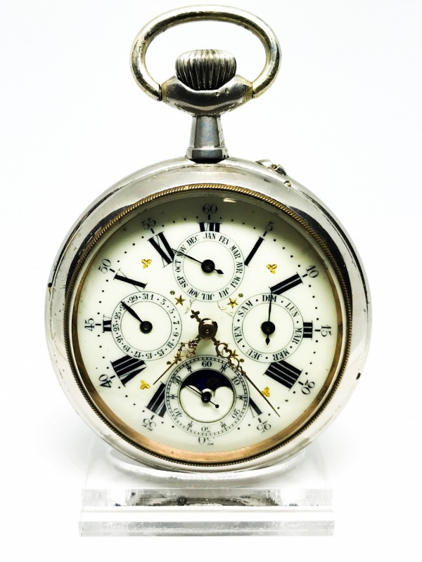 Annual Calendar Pocket Watch
Stainless steel; 66mm; end of 19 century; Brand un...